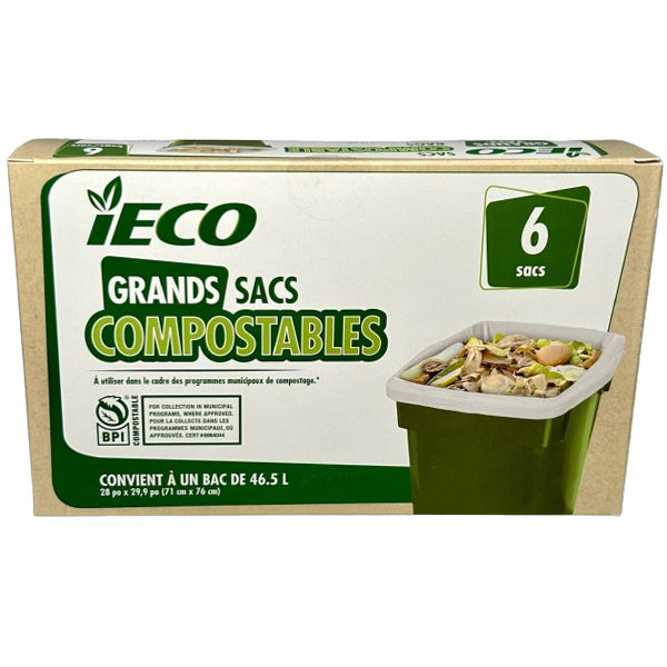 IECO Compostable Bin Liners 6 ct