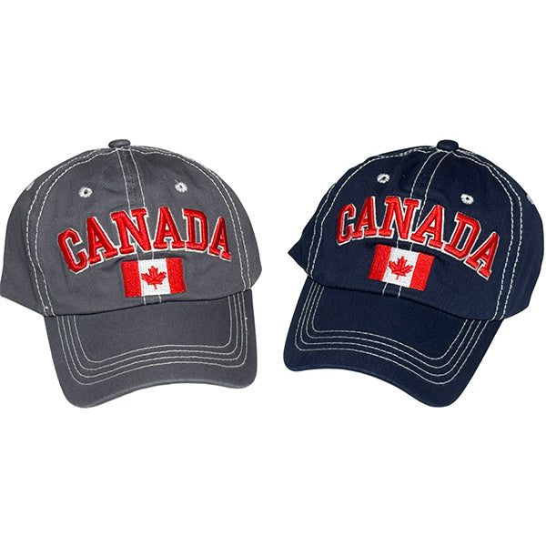 Bless Canada Cap Embroidered Flag Deluxe Stitching