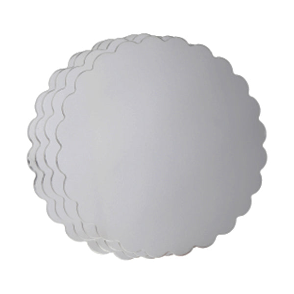 Enjay 12" Round X .070 Silver Scallop Board 150 ct