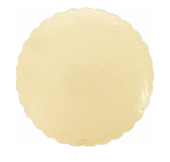 Enjay Gold Scalloped Cake Board 8in 100 ct