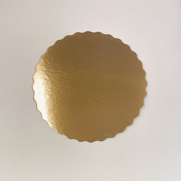 Enjay Light Gold Scalloped Cake Board 10in 100 ct