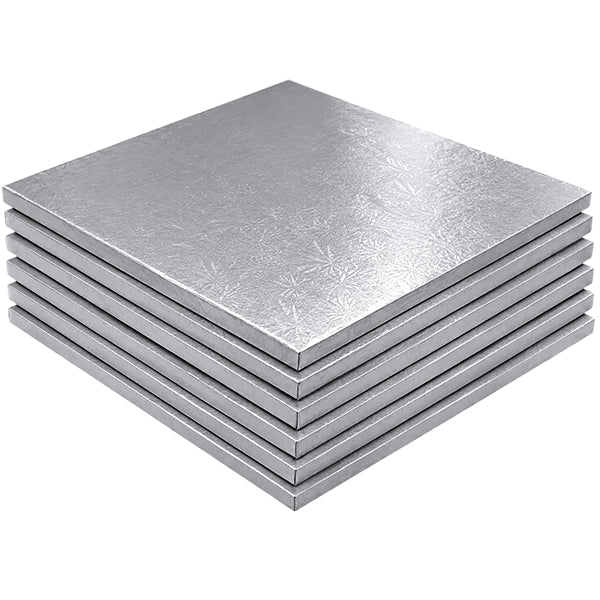 Enjay 14"square X 1/2" Silver Drum Cake Board 12 ct