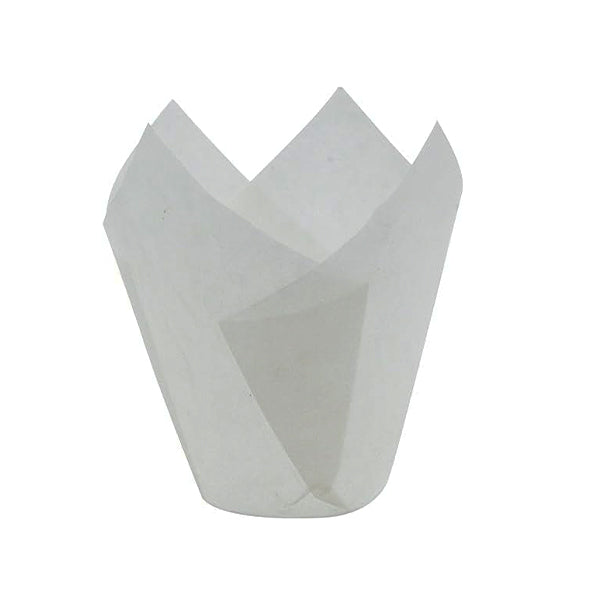 Enjay White Paper Tulip Cup 100 ct