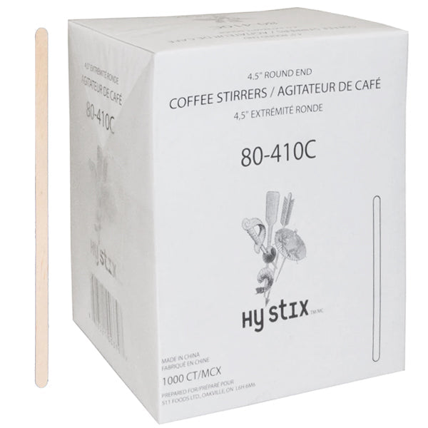 Hy Stix 4.5" Wood Coffee Stirrer 1000 ct