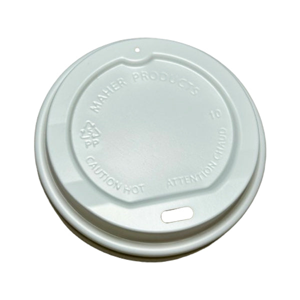 Maher Dome Lids White 8-24 oz 50-Pack