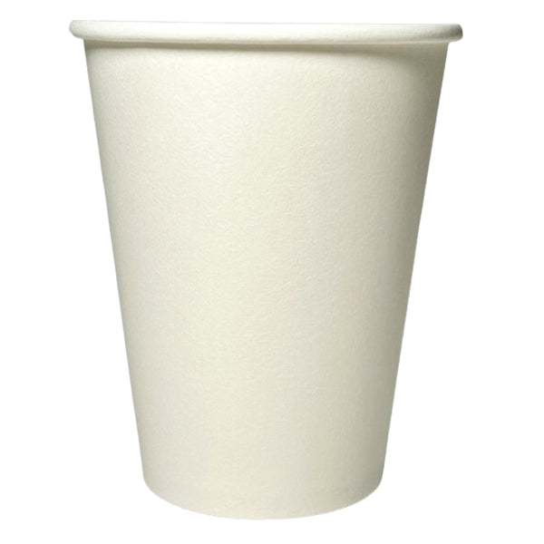 Maher 12 oz White Hot Paper Cup 50-Pack