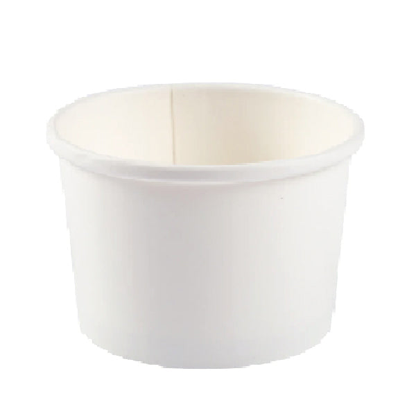Maher 16 oz White Food Container Double Coated 25-Pack