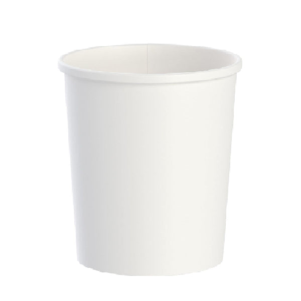 Maher 20 oz White Food Container Double Coated 25-Pack