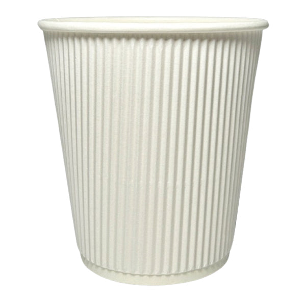 Maher Products 12 oz White Ripple Wall Cup 25-Pack