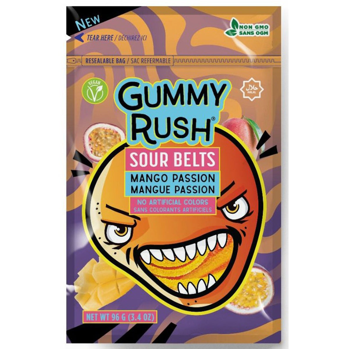 Gummy Rush Sourbelt Mango Passion 4x12x96 g