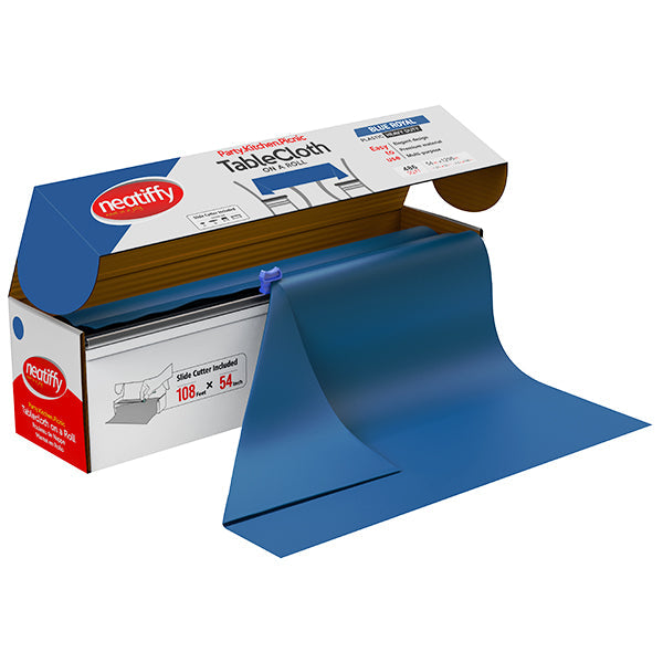 Neatiffy Royal Blue Tablecloth 54INx108FT 1ROLL