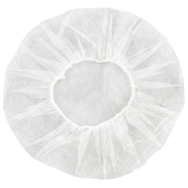 Safe-t Wear 21IN White Bouffant Hairnet Non Pleated 100-Pack