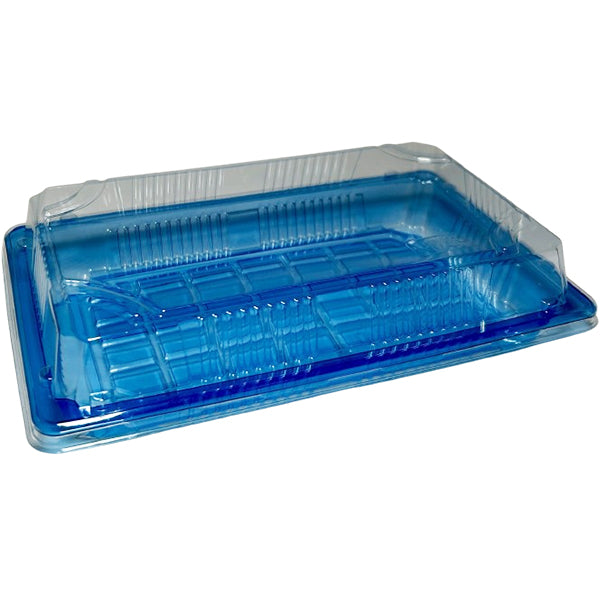 Bx Packaging Bx07 Clear Blue with Lids Sushi Trays 400 ct