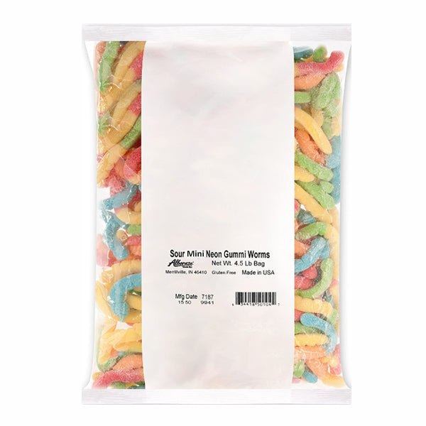 Albanese Mini Neon Sour Worms 5LB