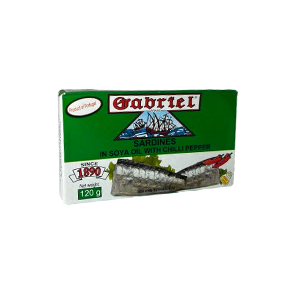 Gabriel Sardines in Soya Oil with Chilli 120 g