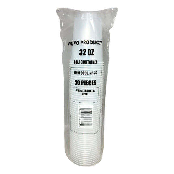 NUVO 32 oz Round Deli Container 50 ct
