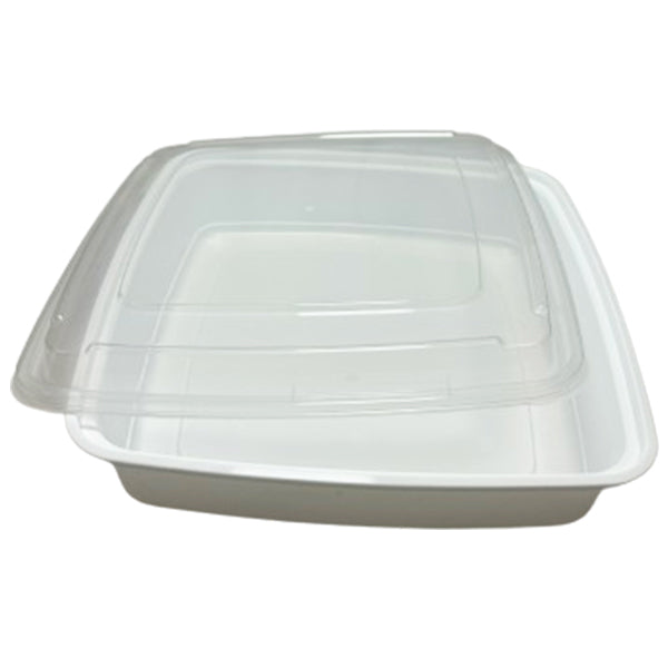 LR Square Je-48 White Container Combo 48 oz 100 ct