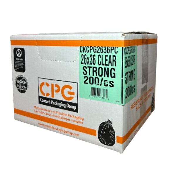 CPG Strong Clear Garbage Bags 36 200-Pack