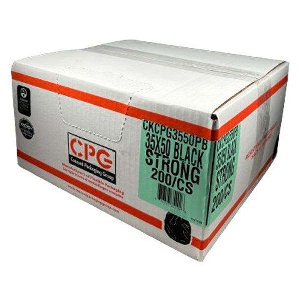 CPG Strong Black Garbage Bags 50 200-Pack
