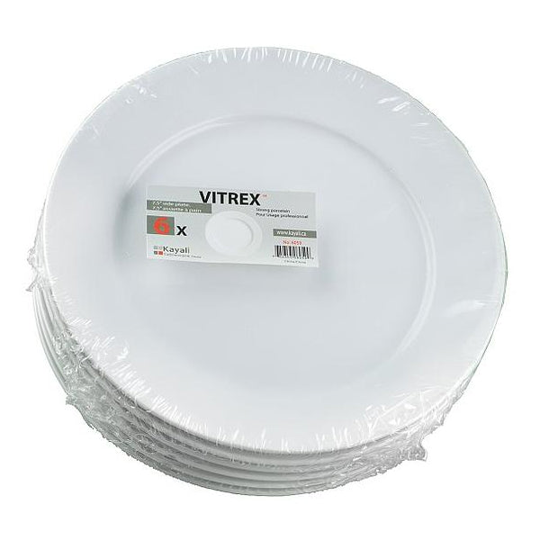 Vitrex 7.5IN Wide Rim Side Plate 6 ct