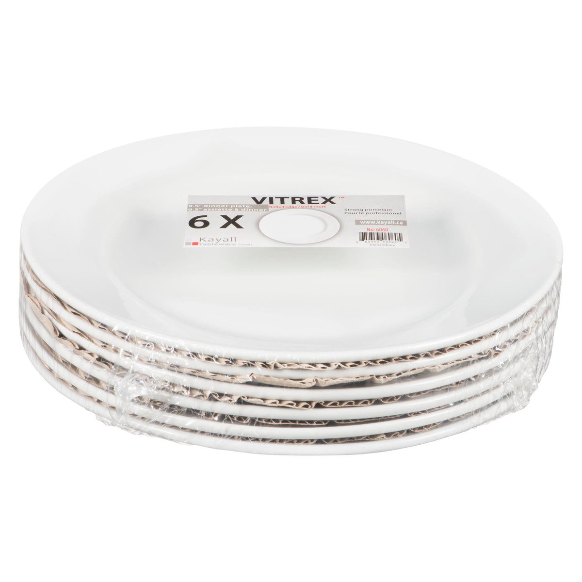 Vitrex Narrow Rim Side Plate 9.5IN 6 ct