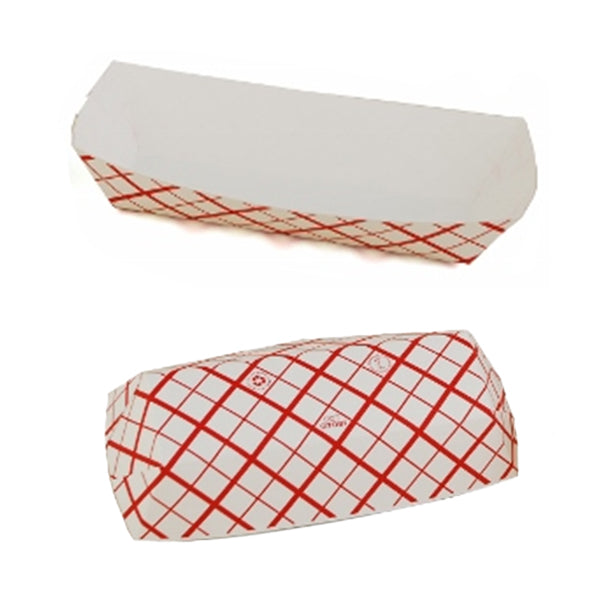 Southland Hot Dog Tray Red Check 7"x2.75"x1.5" 4x250 ct