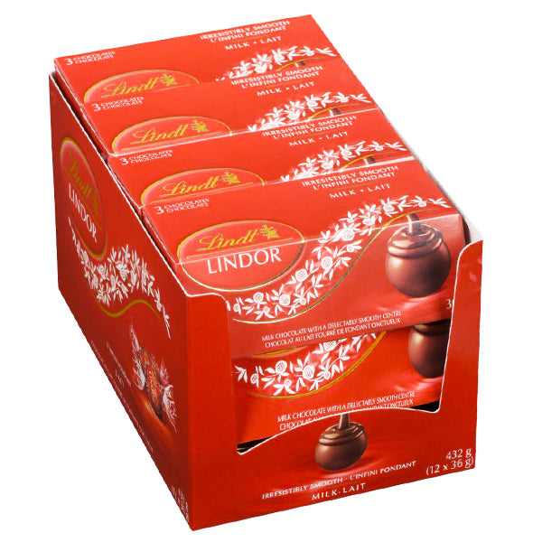 Lindt Lindor 3-Pack Milk Chocolate 36 g