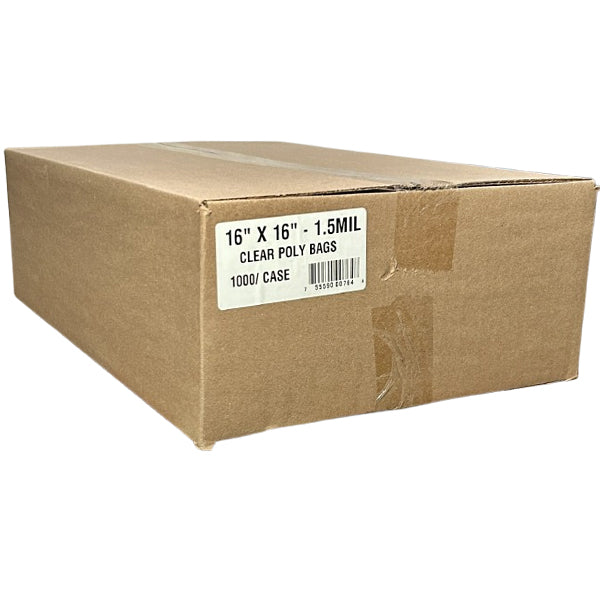 Prefer 16 Clear Poly Bags1.5 Mil 1000 ct