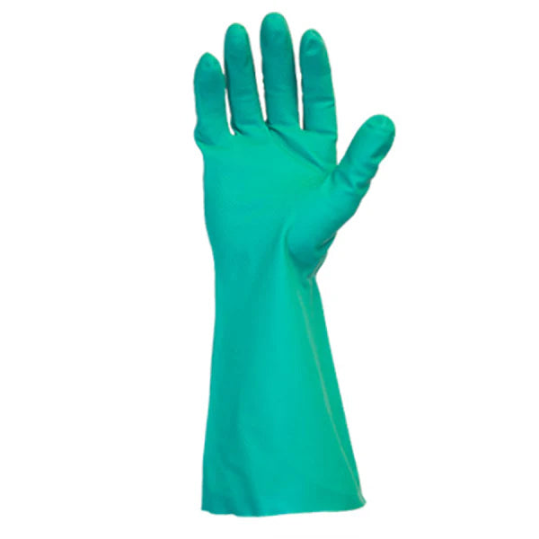 Safety Zone Green Nitrile Flocked 12in Med 12x1-Pack