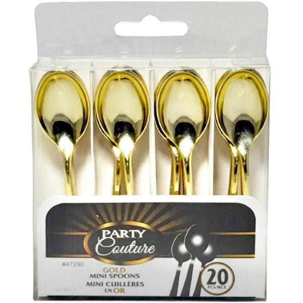 Party Couture Gold Mini Spoon 20-Pack