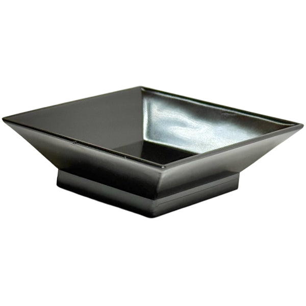 Party Couture Black Mini Square Plates 2.5IN 12 ct
