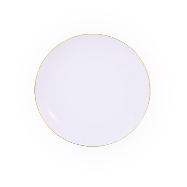 Party Couture White W/gold Rim 7.5 oz Plates 10-Pack