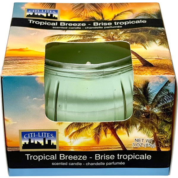 Citi Lites Tropical Breeze Globe Jar Candle 3 oz