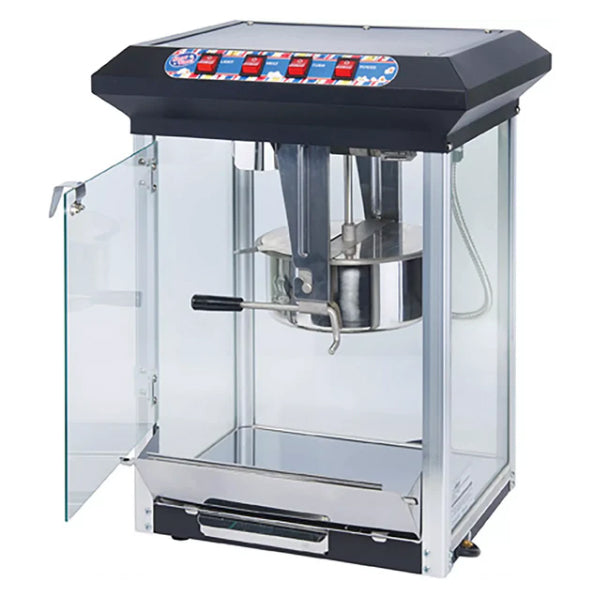 Winco Black Popcorn Machine