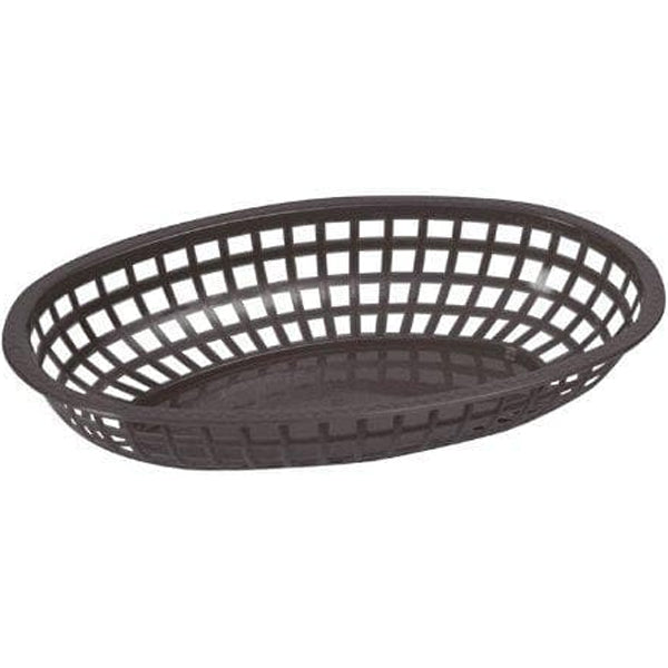 Winware Black Premium Oval Basket 12 ct
