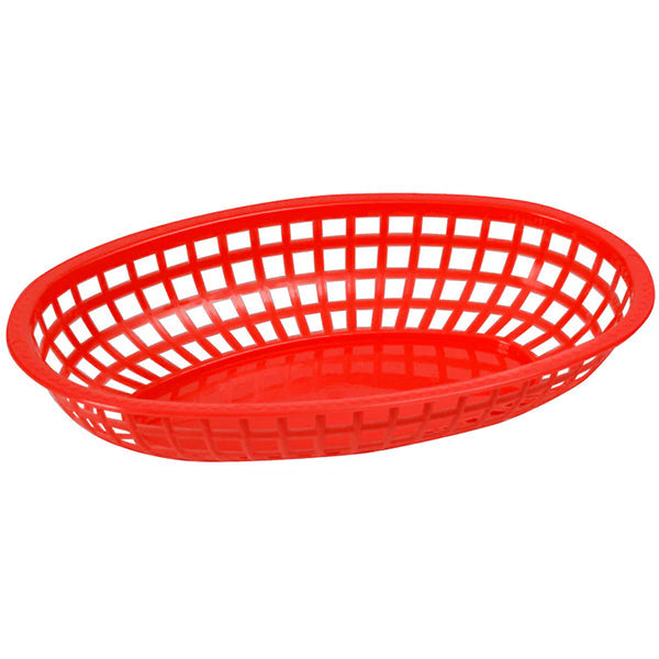 Winware Red Premlum Oval Basket 12 ct