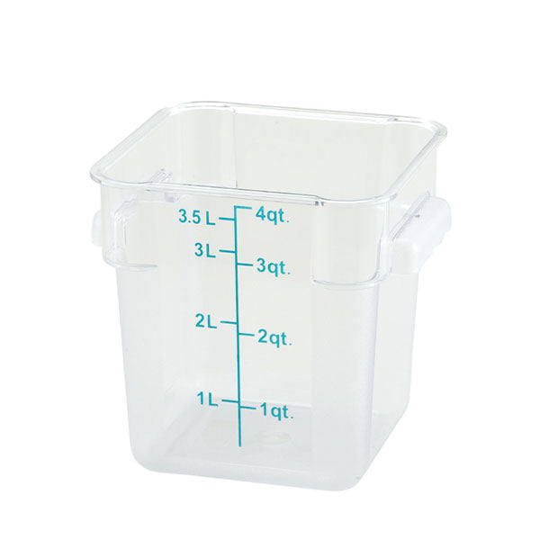 Winco Square 4QT Translucent Storage Container