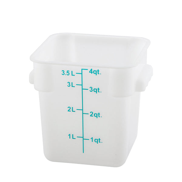 Winco White 4QT Polypropylene