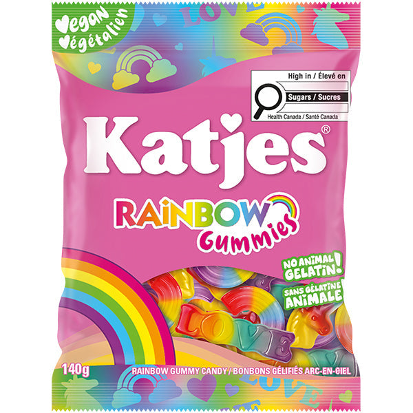 Katjes Rainbow Plant Based Fruity Gummies 140 g