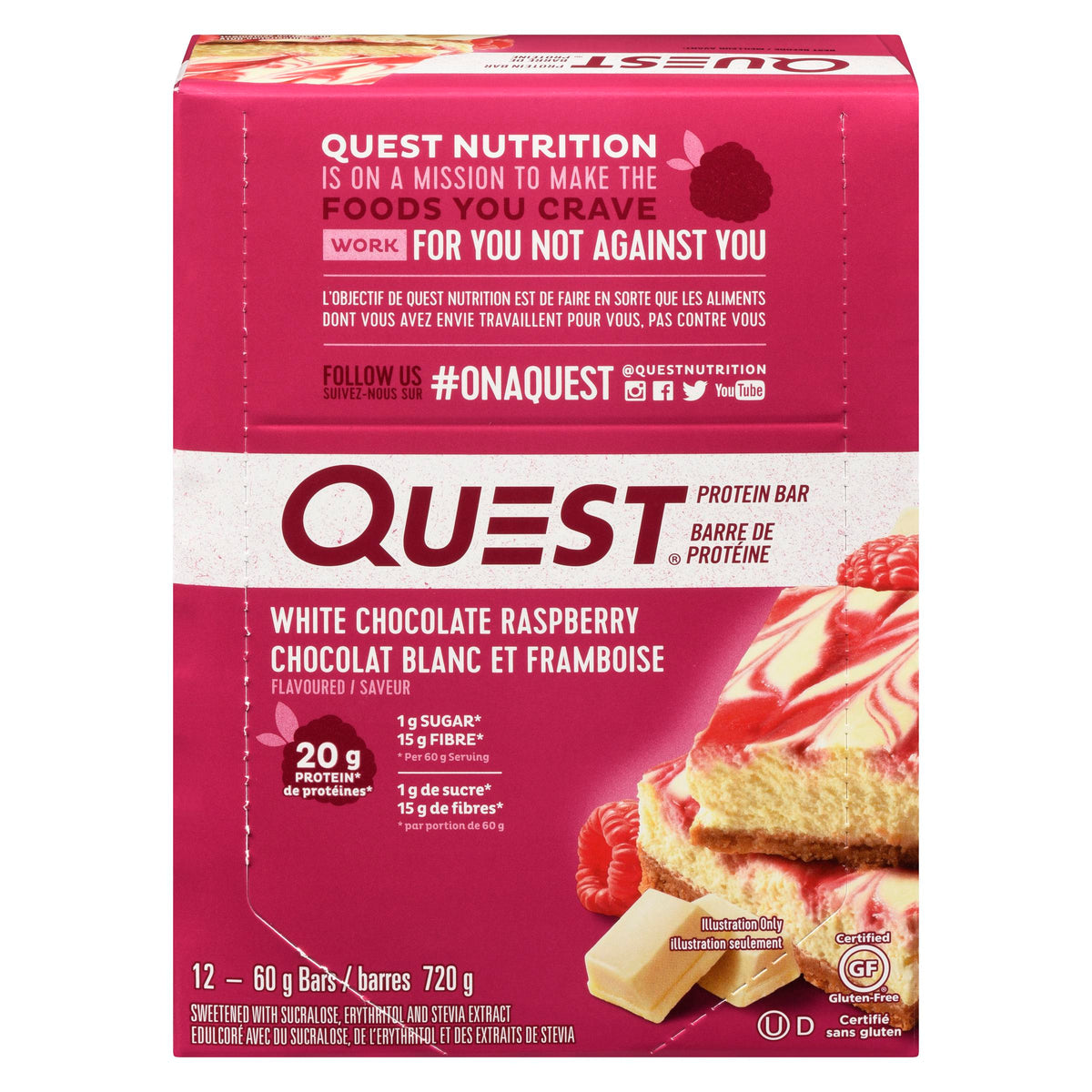 Quest Bar White Chocolate Raspberry 60 g