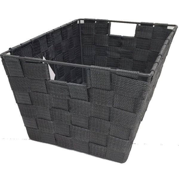 ITY Single Rectangular Storage Basket Grey