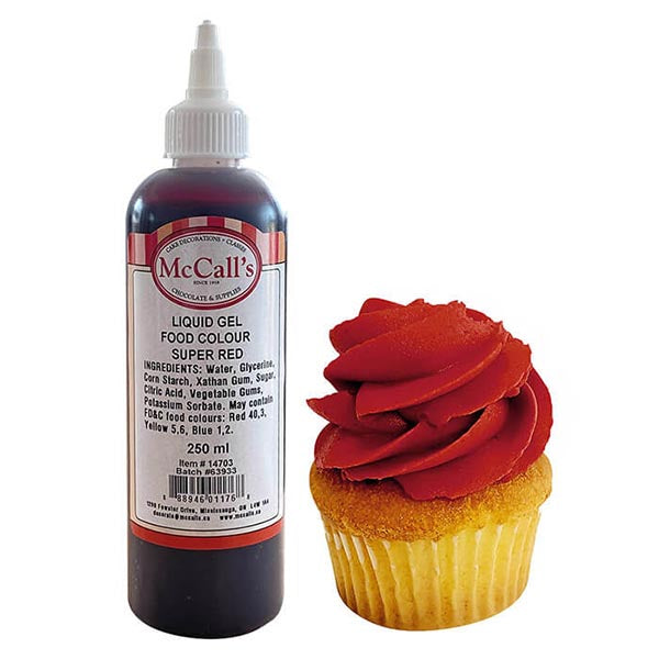 Mccalls Liquid Gel Food Colour Red 250 mL