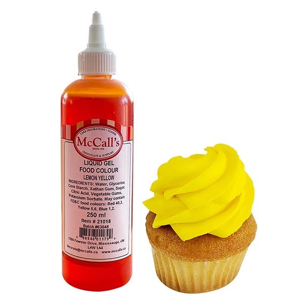Mccalls Liquid Gel Food Colour Lemon Yellow 250 mL