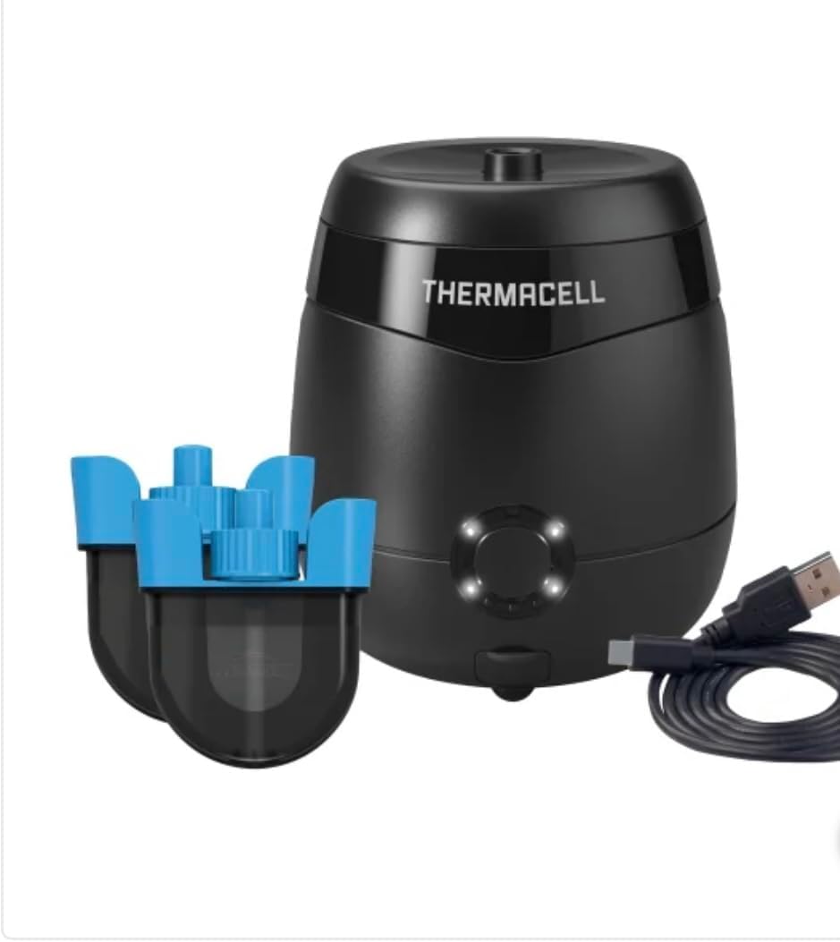 Thermacell , Rechargeable Mosquito Repeller E90 40 Hours Protection 20ft Zone , Black