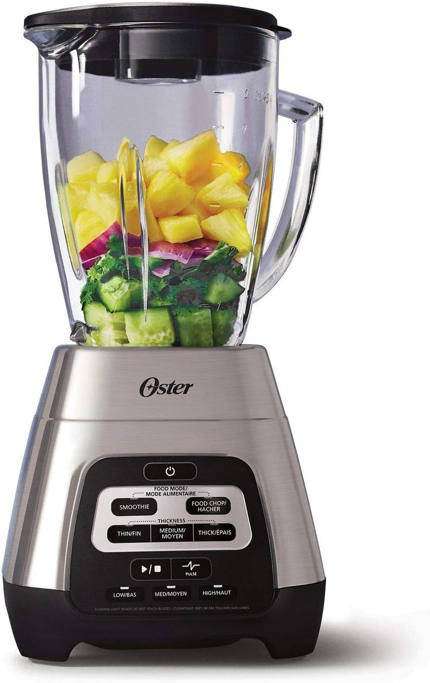 Oster Texture Select Master Series Blender with Glass Jar, Chrome