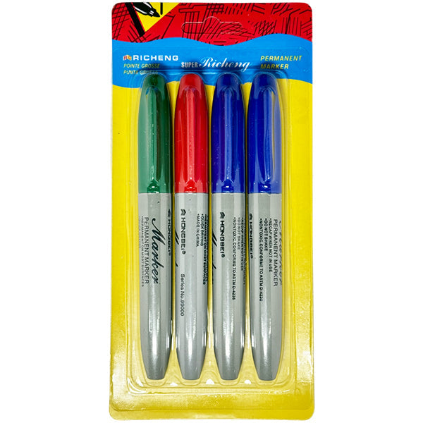 Permanent Permanent Bold Black Markers 4-Pack