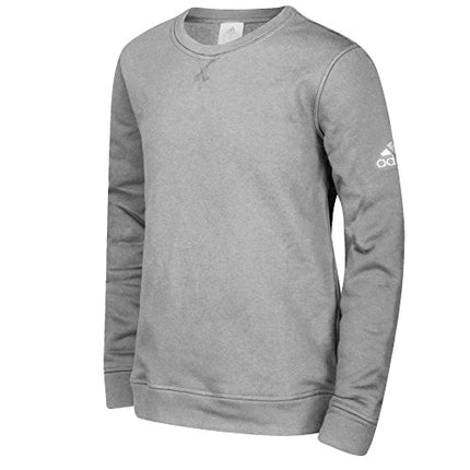 Adidas Fleece Crew Top S Medium Grey Heather-White
