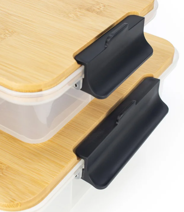 Sabatier Snacklebox Set with Bamboo Lid, 2-pieces