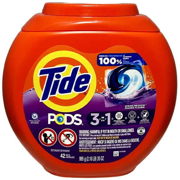 TIDE Pods Spring Meadow Detergent Pacs 4x42 ct