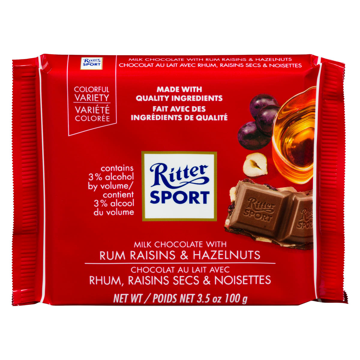 Ritter Rum Raisins & Hazelnuts 100 g
